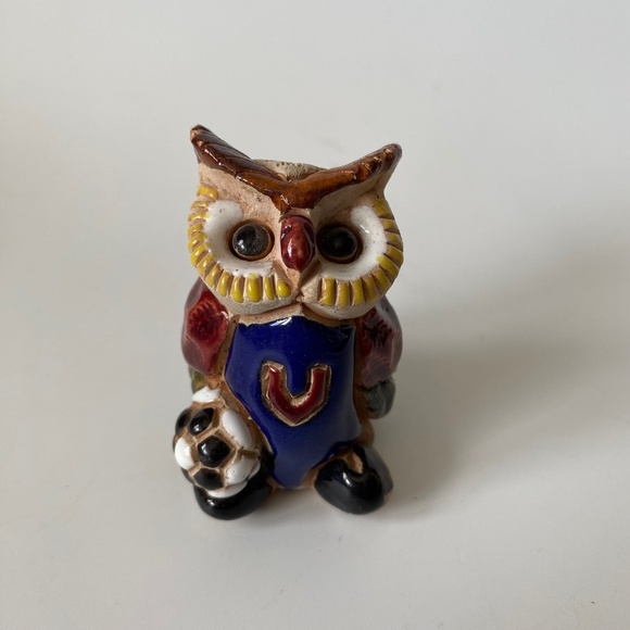 Artesania Rinconada Owl Soccer Player Figurine Collectible 1990s Vintage - Picture 9 of 10